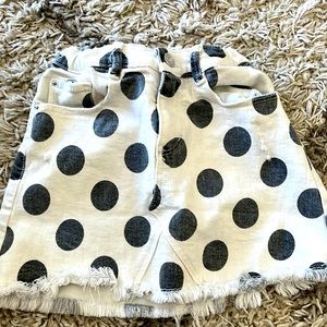 Zara Girls Polka Dot Denim Skirt